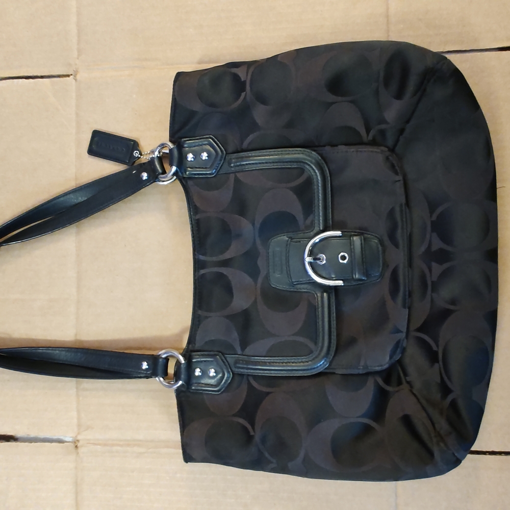 All Black Coach Women's Tote Bag